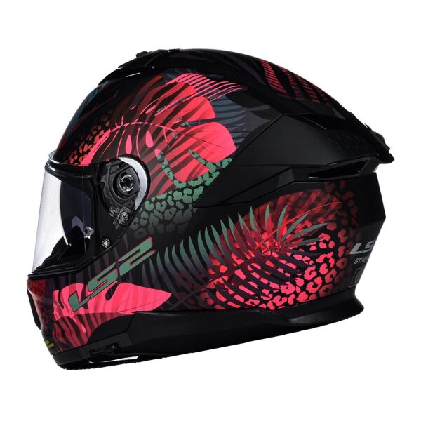 LS2 STREAM 2 JUNGLE MAT SİYAH-MAVİ-PEMBE KASK