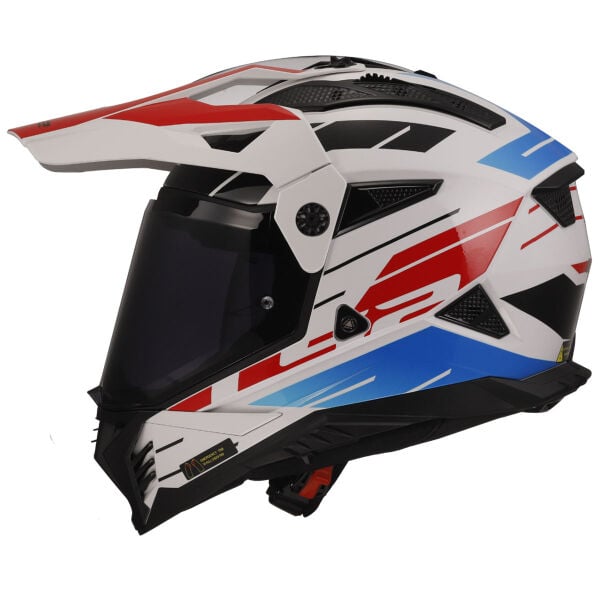 LS2 PIONEER 2 NAMIB BEYAZ-MAVİ-KIRMIZI KASK