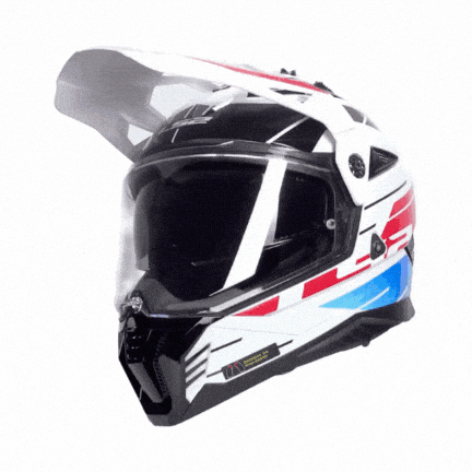 LS2 PIONEER 2 NAMIB BEYAZ-MAVİ-KIRMIZI KASK