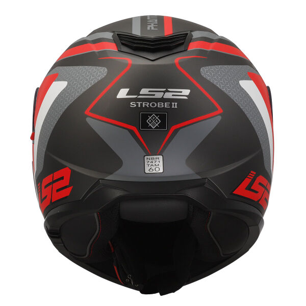 LS2 STROBE 2 PHANTOM MAT TITANIUM-GRİ-KIRMIZI KASK