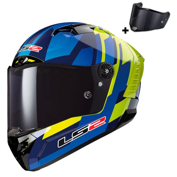 LS2 THUNDER KARBON GAS MAVİ-NEON SARI KASK