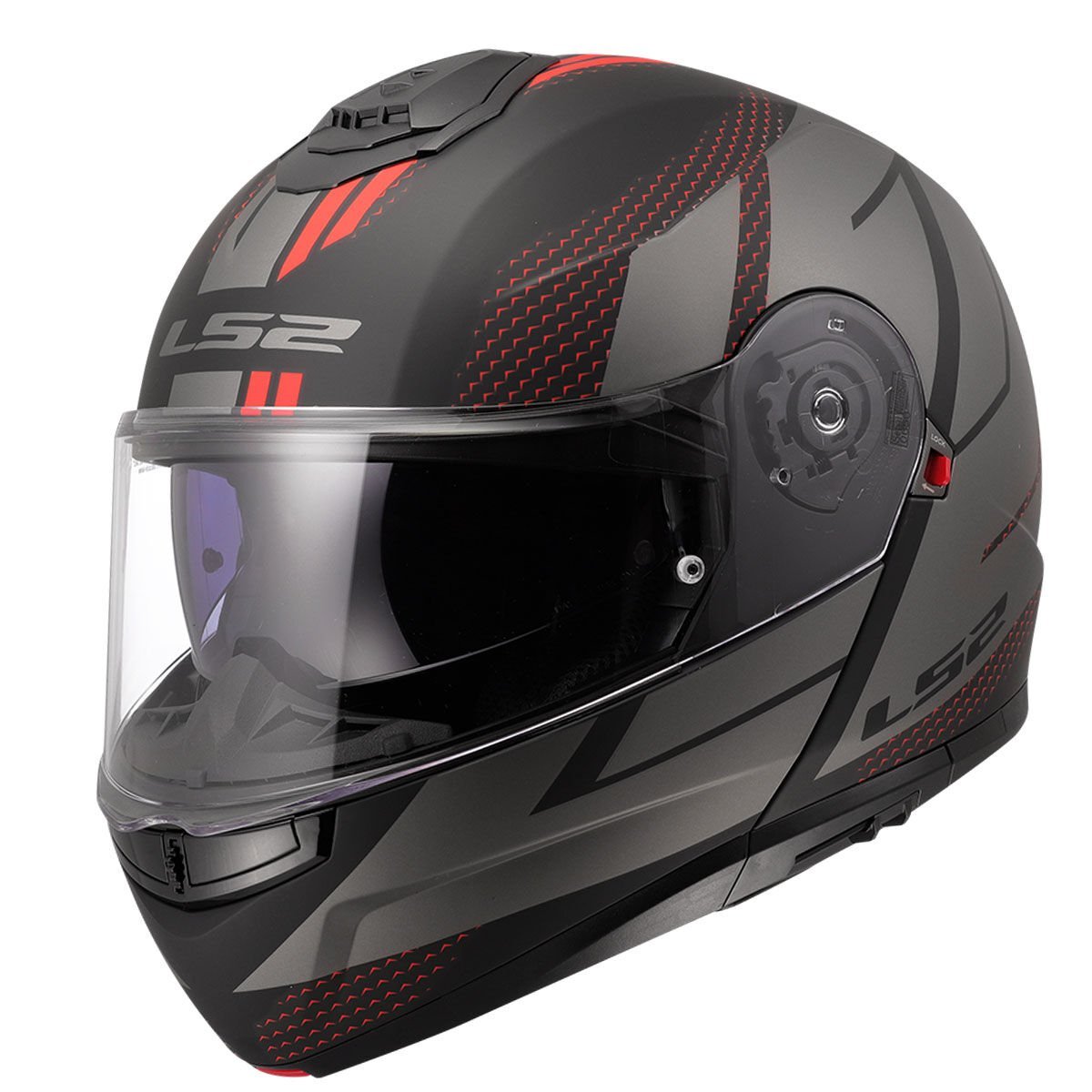 LS2 STROBE 2 CODE MAT SİYAH-GRİ KASK