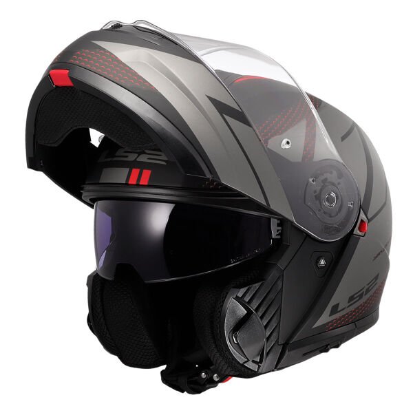 LS2 STROBE 2 CODE MAT SİYAH-GRİ KASK