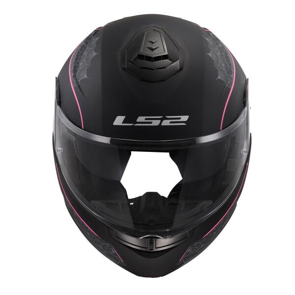LS2 STROBE 2 LUX MAT SİYAH-PEMBE KASK