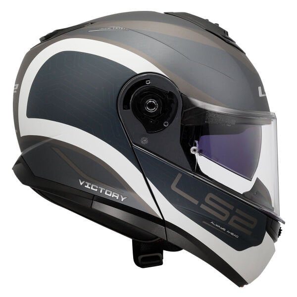 LS2 STROBE 2 VICTORY MAT GRİ-MAVİ-KUM KASK