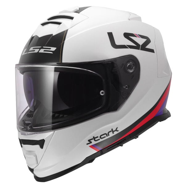 LS2 STORM 2 STARK BEYAZ-KIRMIZI-MAVİ-SARI KASK