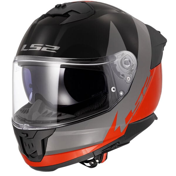 LS2 STREAM 2 THUNDERBIZ GRİ-TURUNCU KASK
