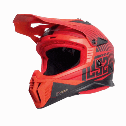 LS2 FAST 2 DUCK TURUNCU-KIRMIZI KASK