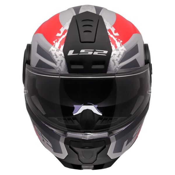 LS2 SCOPE 2 OXYD GRİ-KIRMIZI KASK