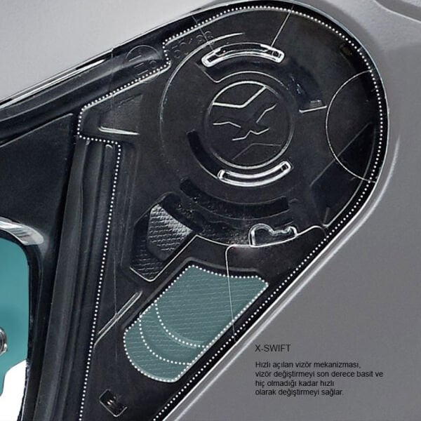 NEXX SX.100R SKIDDER MAT MAVİ-NEON SARI KASK