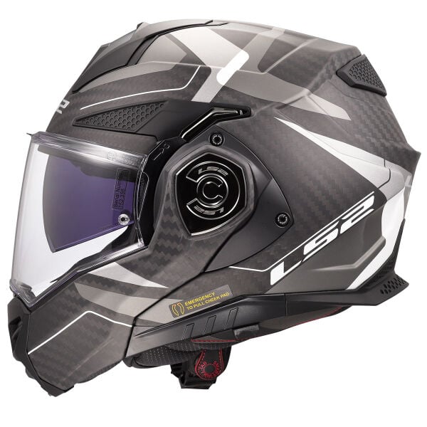 LS2 ADVANT X KARBON HORIZON MAT GÜMÜŞ-GRİ KASK