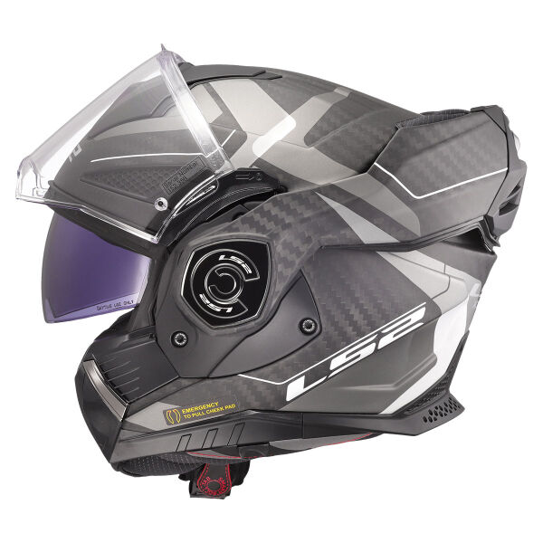 LS2 ADVANT X KARBON HORIZON MAT GÜMÜŞ-GRİ KASK