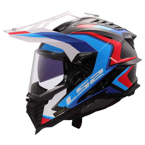 LS2 EXPLORER C KARBON FRONTIER II BEYAZ-MAVİ KASK