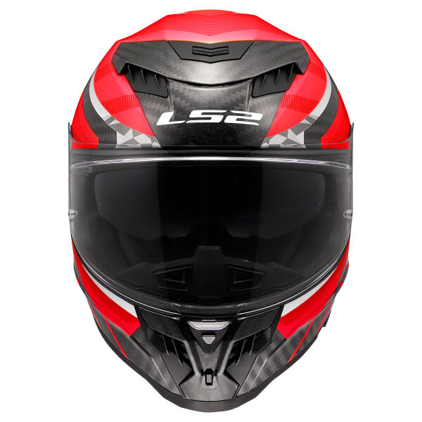 LS2 DRAGON KARBON TRAX KIRMIZI KASK