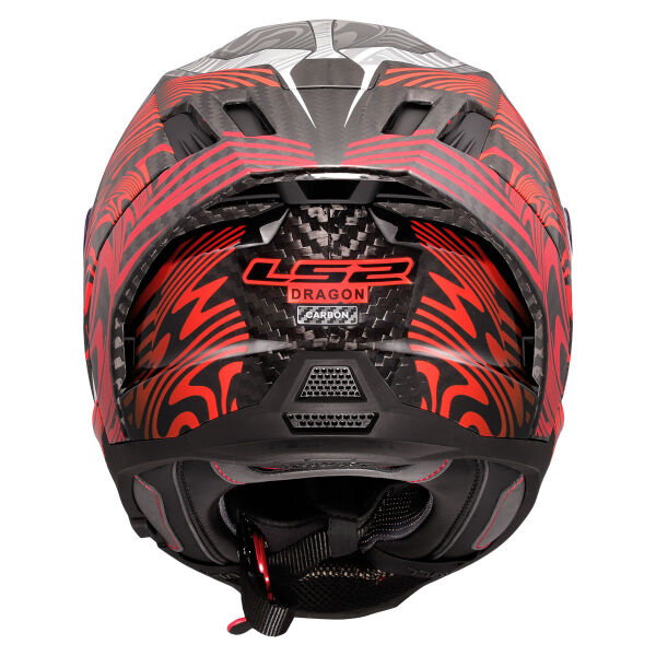 LS2 DRAGON KARBON ENTHUM KIRMIZI KASK