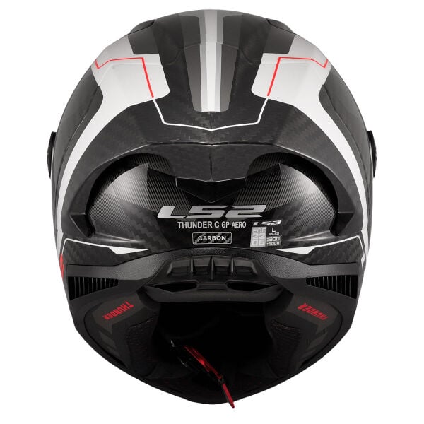 LS2 THUNDER KARBON GP AERO RAUTE BEYAZ-GRİ KASK