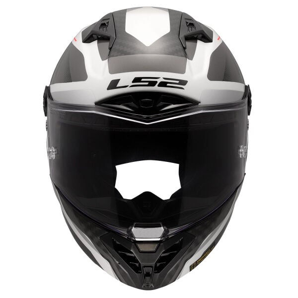 LS2 THUNDER KARBON GP AERO RAUTE BEYAZ-GRİ KASK