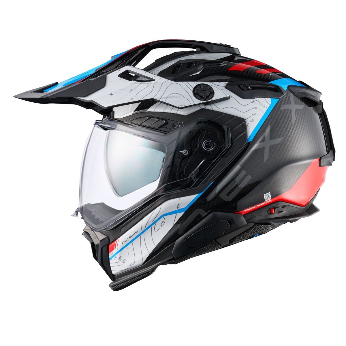 NEXX X.WED 3 FURKA KARBON KIRMIZI-MAVİ KASK