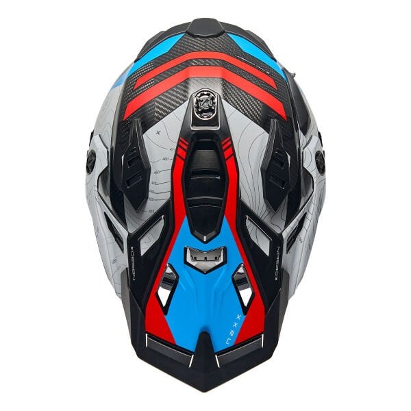 NEXX X.WED 3 FURKA KARBON KIRMIZI-MAVİ KASK