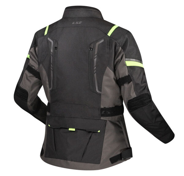 LS2 NARVIK KADIN MONT GRİ-SİYAH-NEON SARI