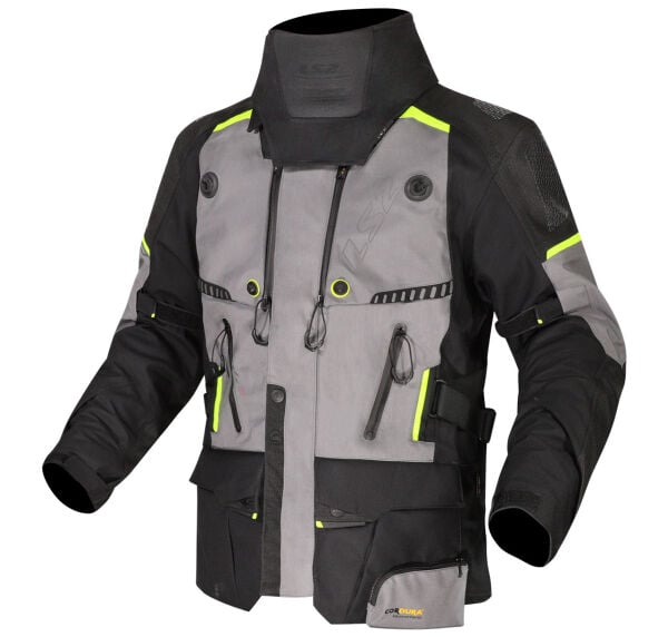 LS2 APOLLO MONT SİYAH-GRİ-NEON SARI