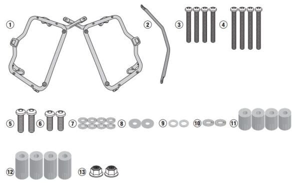 GIVI PL3116 SUZUKI V-STROM 250 (17-21) YAN ÇANTA TAŞIYICI