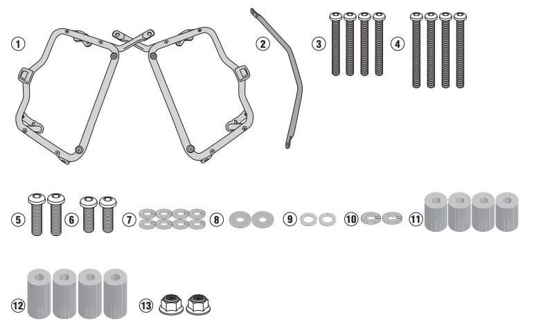 GIVI PL3116 SUZUKI V-STROM 250 (17-21) YAN ÇANTA TAŞIYICI