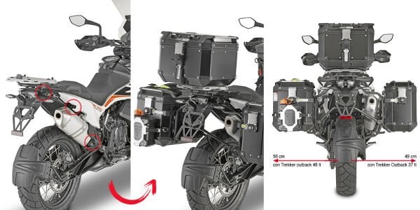 GIVI PLOR7710CAM KTM 790 ADVENTURE (19-20) - ADVENTURE R (19-20) - 890ADV.(21-22) YAN ÇANTA TAŞIYICI