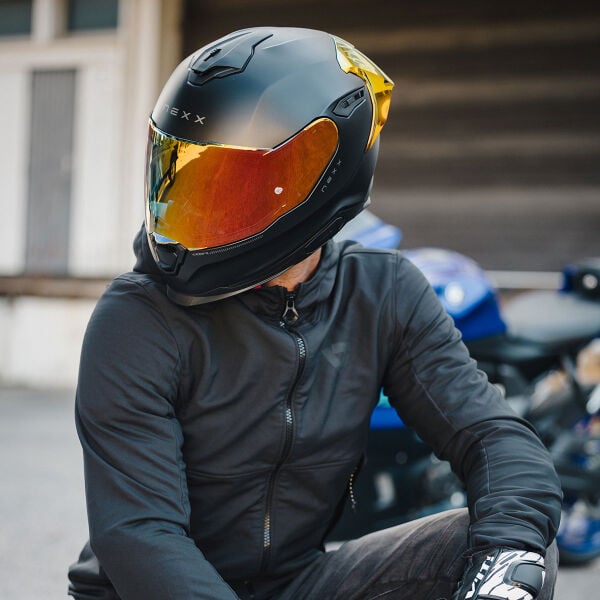 NEXX Y.100R SUBSONIC MAT SİYAH-KIRMIZI KASK