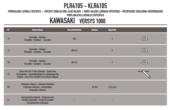 GIVI PLR4105 KAWASAKI VERSYS 1000 (12-14) YAN ÇANTA TAŞIYICI
