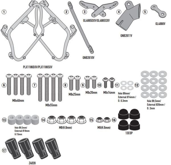 GIVI PLX1186 HONDA FORZA 750 (21-25) YAN ÇANTA TAŞIYICI