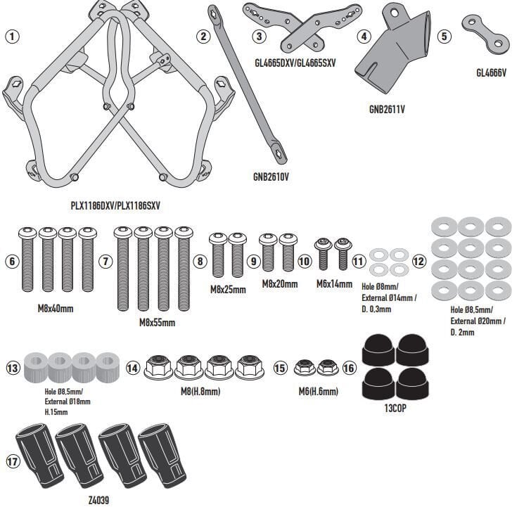 GIVI PLX1186 HONDA FORZA 750 (21-25) YAN ÇANTA TAŞIYICI
