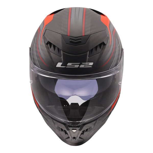 LS2 DRAGON KARBON SUBIC KIRMIZI KASK