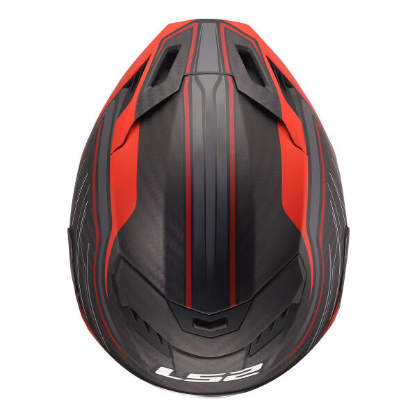 LS2 DRAGON KARBON SUBIC KIRMIZI KASK