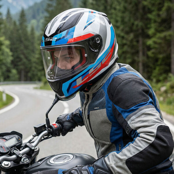 LS2 RAPID 2 HYPER BEYAZ-MAVİ-KIRMIZI KASK