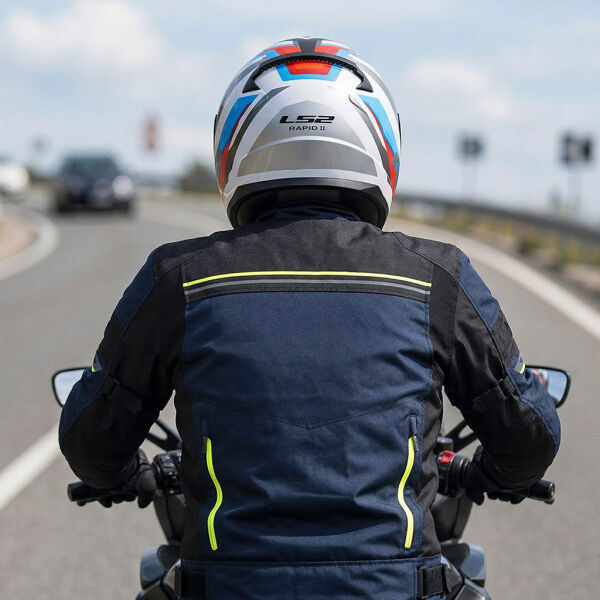 LS2 RAPID 2 HYPER BEYAZ-MAVİ-KIRMIZI KASK