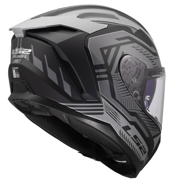 LS2 CHALLENGER 2 DRAVIX MAT GRİ KASK