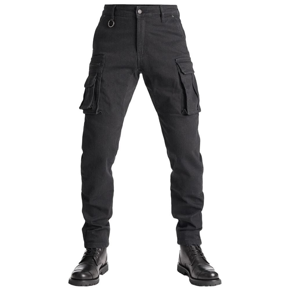 PANDO MOTO Siyah Erkek Motosiklet Cargo Pantolonu