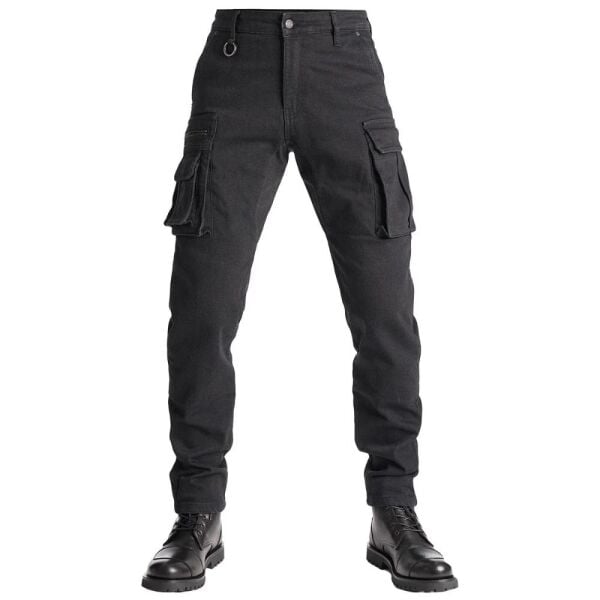 PANDO MOTO Siyah Erkek Motosiklet Cargo Pantolonu