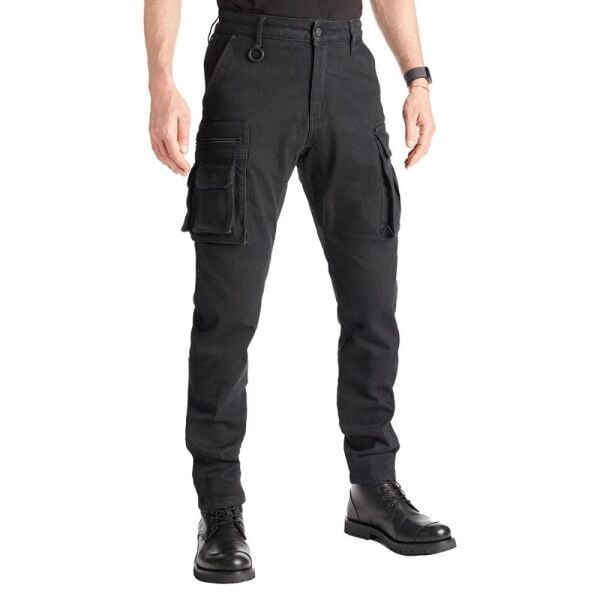 PANDO MOTO Siyah Erkek Motosiklet Cargo Pantolonu