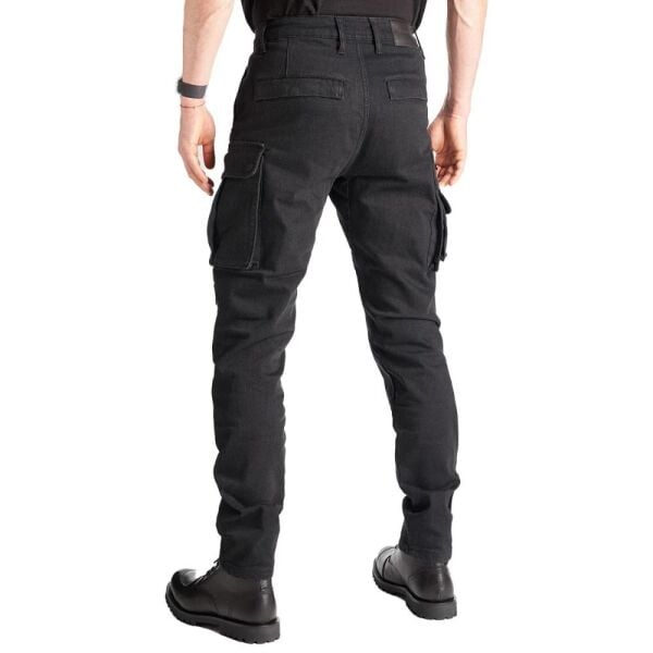 PANDO MOTO Siyah Erkek Motosiklet Cargo Pantolonu