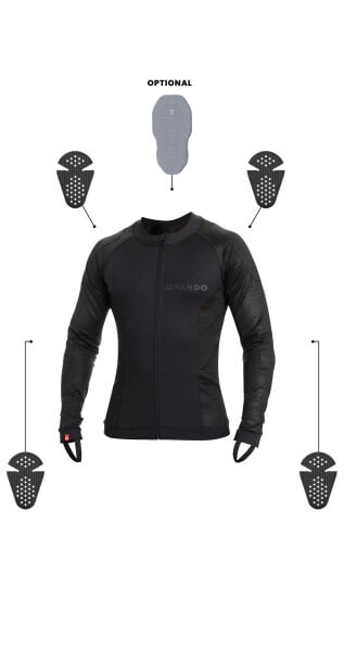 Pando Moto Shell UH 03 Korumalı Motosiklet Base Layer Gömlek
