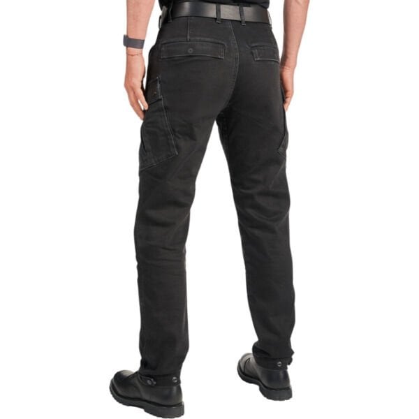 PANDO Mark Black Erkek Motosiklet Cargo Pantolonu