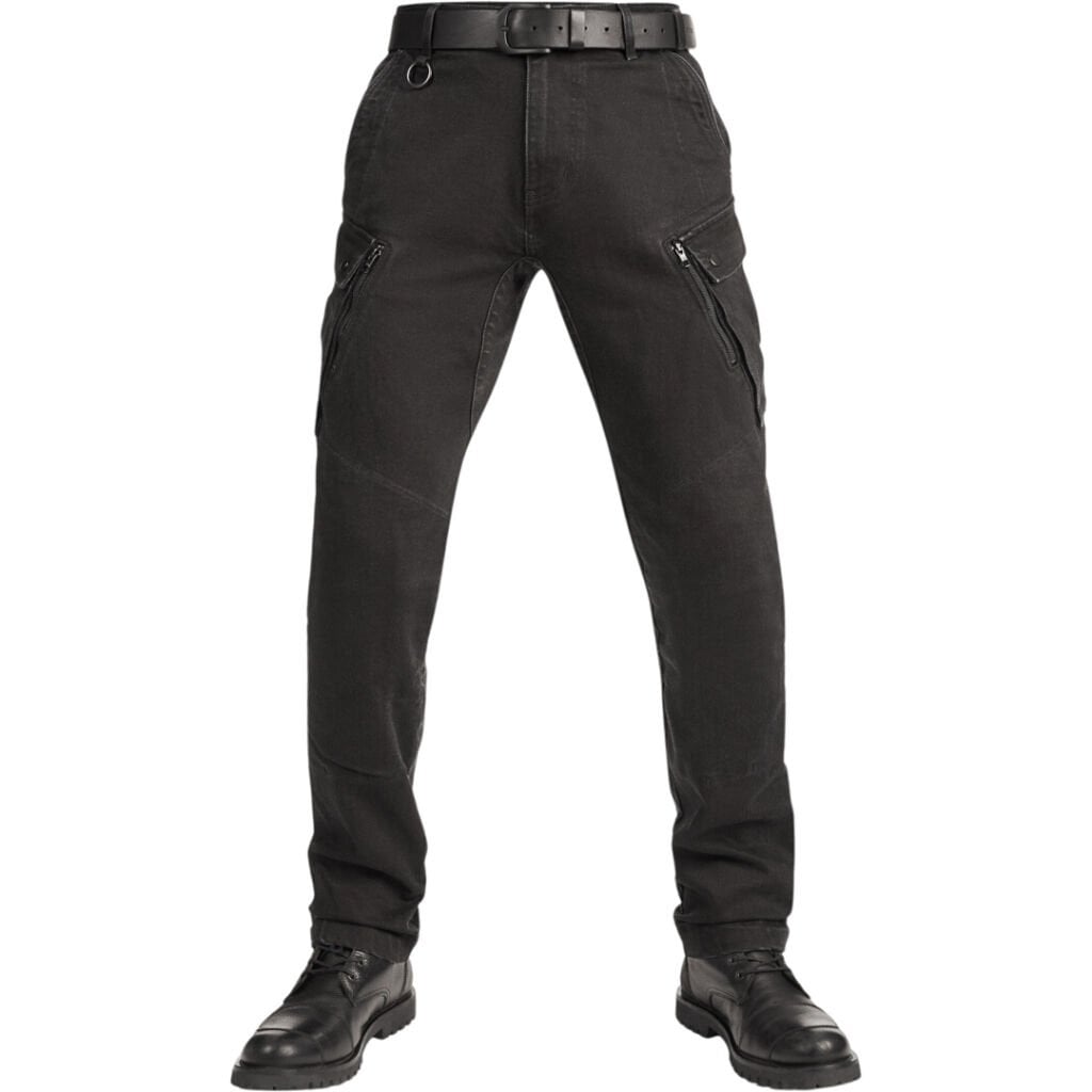 PANDO Mark Black Erkek Motosiklet Cargo Pantolonu