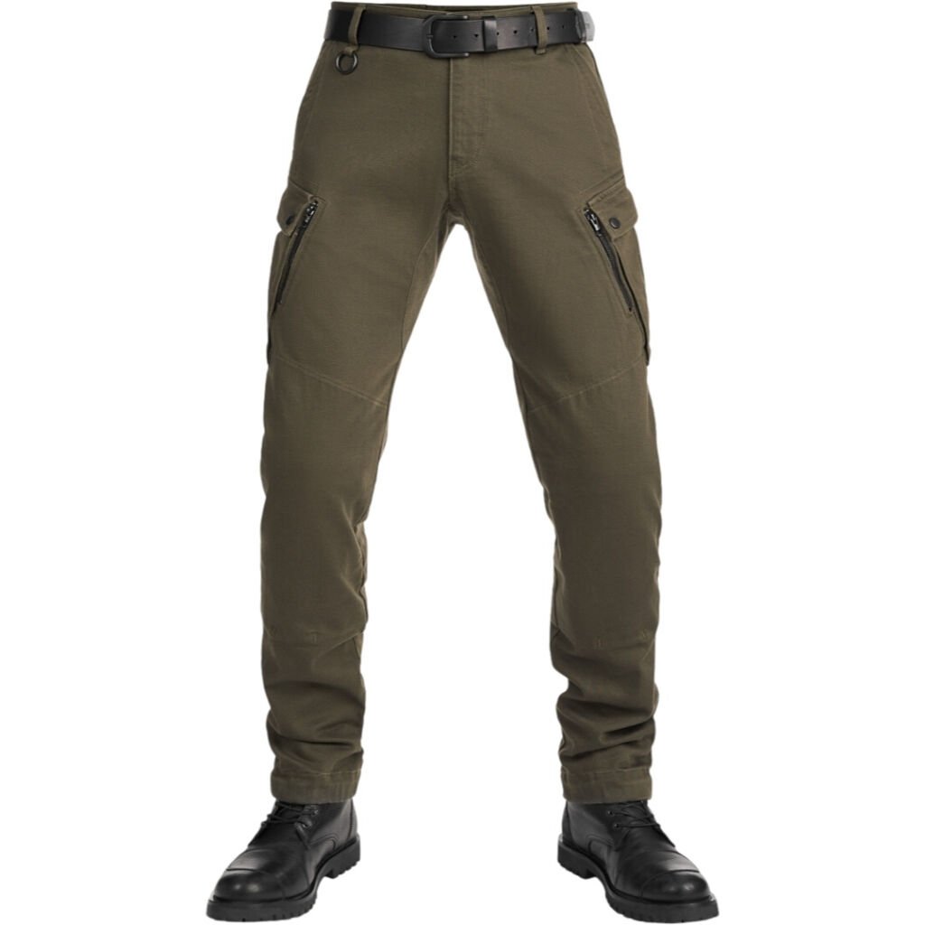 PANDO Mark Olive Erkek Motosiklet Cargo Pantolonu