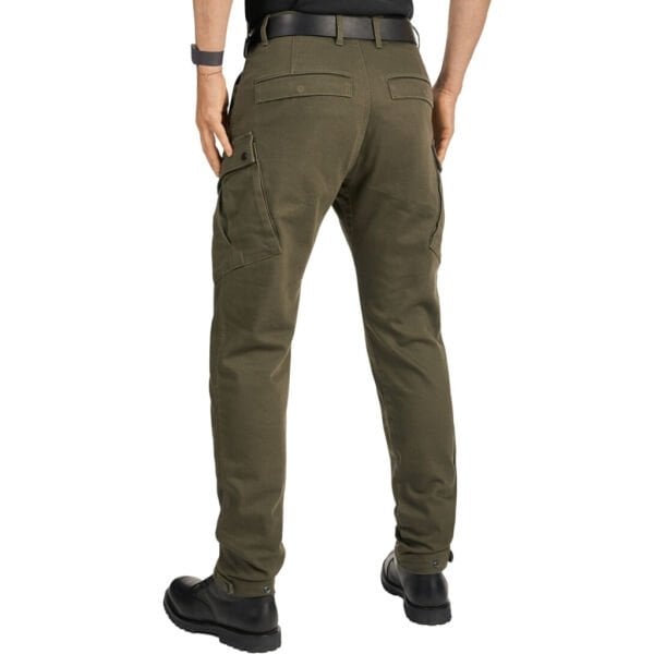 PANDO Mark Olive Erkek Motosiklet Cargo Pantolonu