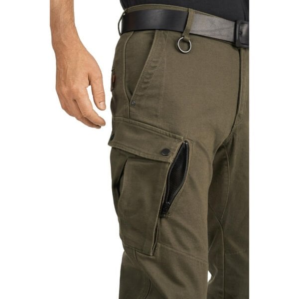 PANDO Mark Olive Erkek Motosiklet Cargo Pantolonu