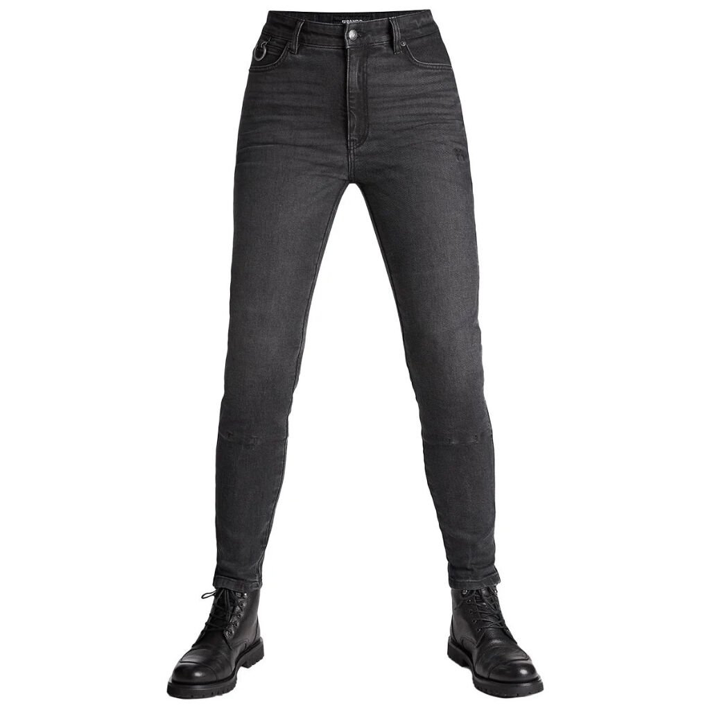 PANDO MOTO Kaya Slim Grey Armalith Kadın Motosiklet Jean