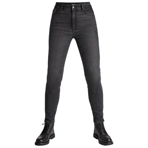 PANDO MOTO Kaya Slim Grey Armalith Kadın Motosiklet Jean