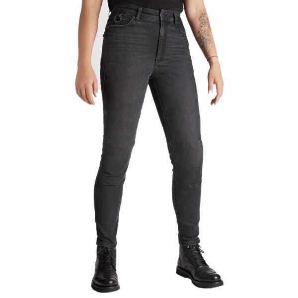 PANDO MOTO Kaya Slim Grey Armalith Kadın Motosiklet Jean